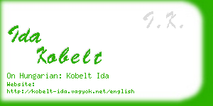 ida kobelt business card